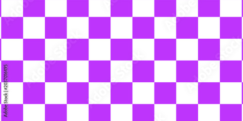 Checkered pattern tile background. White and Purple