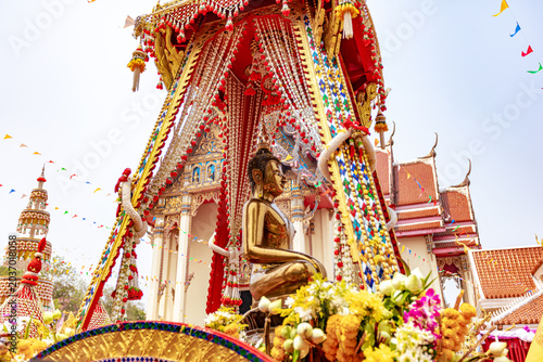 Konstfotografi The annual Nong Khai Grand Songkran Festival, themed Songkran of the White Clot