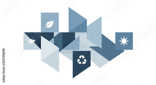 Geometric Sustainability Abstract Background Design
