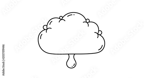Tablou pe pânză Rain Cloud Weather Forecast Icon.