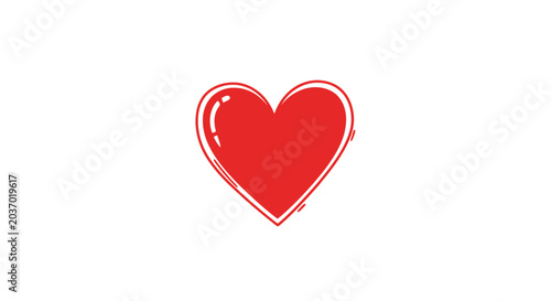 Quadro su tela Red Heart Symbol Love Icon.