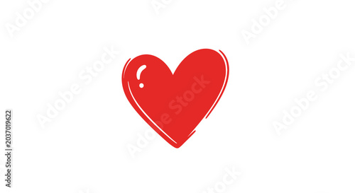 Tableau sur toile Red Heart Symbol Love Icon.
