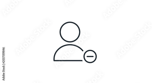 Bild auf Leinwand Remove User Account Icon.