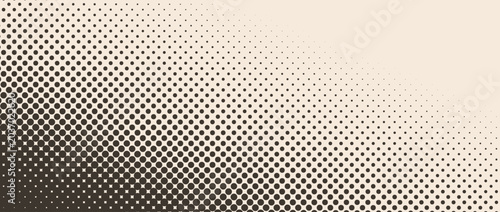 Bild auf Leinwand Beige halftone corner gradient background