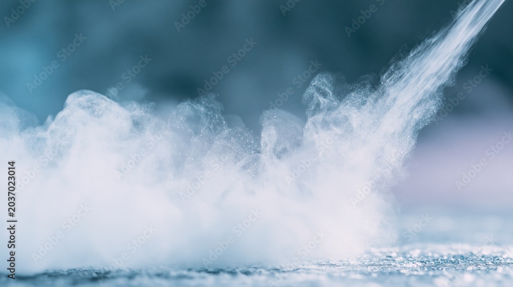 Fototapeta premium Dense Vapor Cloud from Cryogenic Liquid Spill