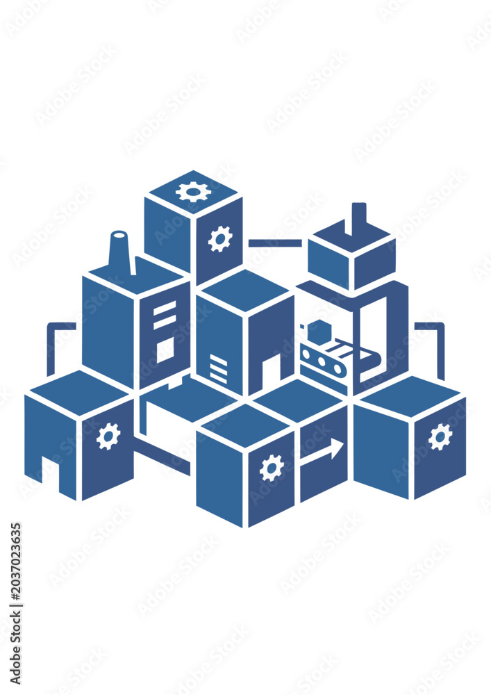 Fototapeta premium Isometric data center servers network with cloud computing and digital storage units