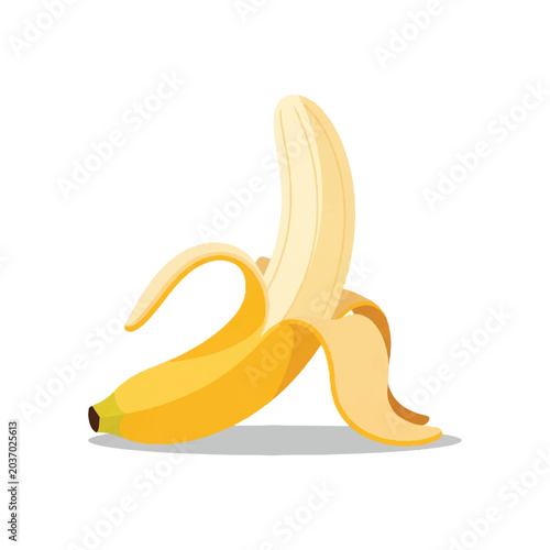 Photos Peeled Banana Fruit Yellow Tropical Snack.