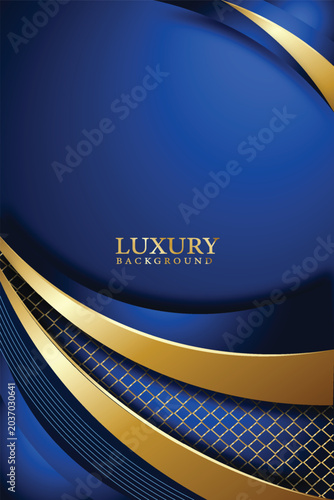 Luxury blue and golden background