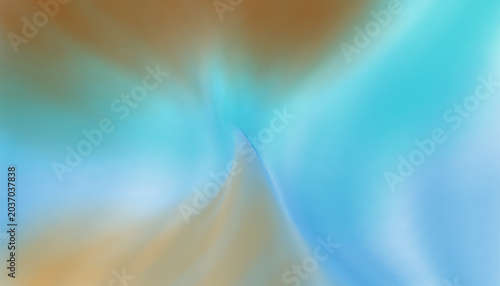 Abstract smooth wavy background with vibrant blue, teal, and copper orange gradients. Ethereal fluid motion reminiscent of aurora borealis or dynamic digital art. Perfect for modern design.