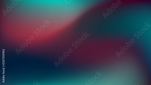 Abstract dark deep pale green liquid neon blurred soft colorful gradient background. Gradient mesh. Modern template for design concepts, wallpapers, presentations, prints and web. Vector illustration.