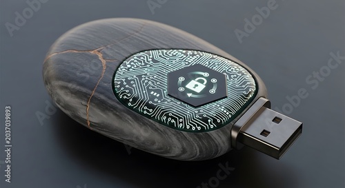 Close-up of USB flash drive.