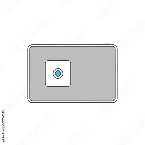 Modern vector illustration of a digital tablet on a clean white background