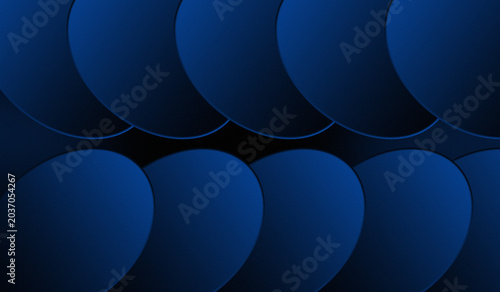 Quadro su tela Abstract blue background with a circular or spiral pattern consisting of several overlapping oval-shaped layers