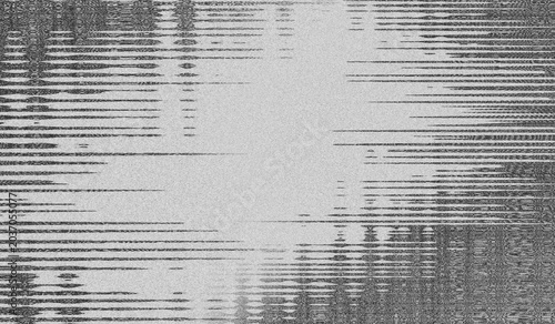 Black and white monochrome texture with the effect of intense fine horizontal lines, resembling TV signal interference, glitch, static, the impression of movement or video distortion