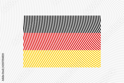 Germany Flag on Wavy Line Background – Modern Abstract Germany Flag Illusion Vector Design