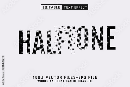 Halftone Editable Text Effect