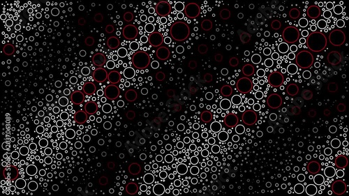 White and red circle wave background animation