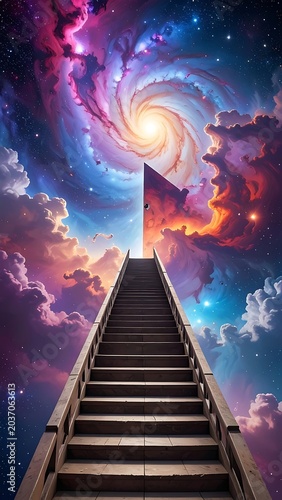 Stairway to galaxy heaven cosmic dream.
