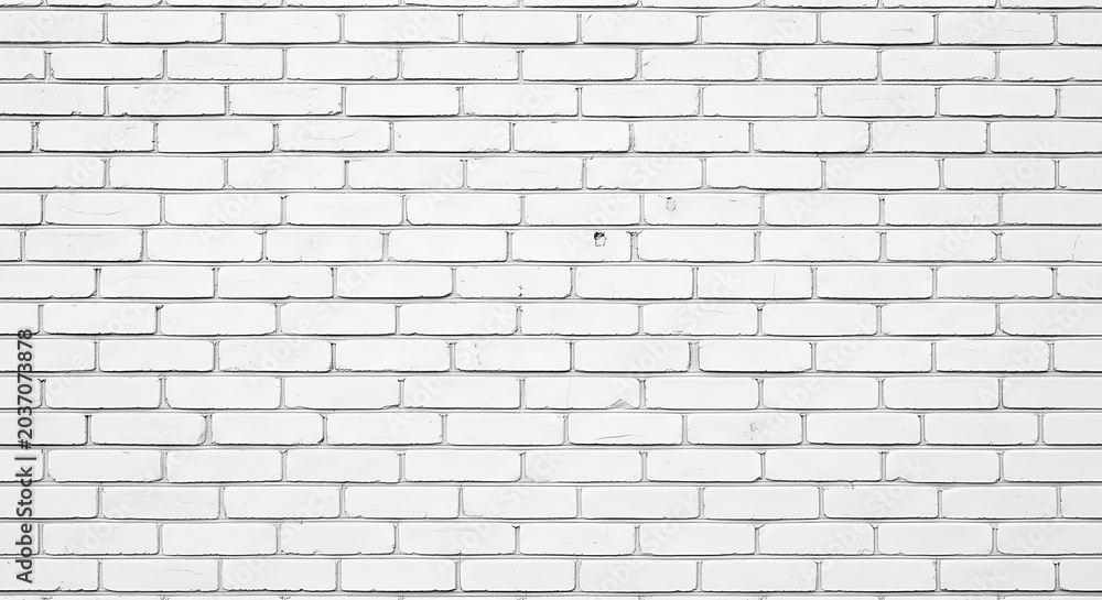 Fototapeta premium Clean white brick wall texture background