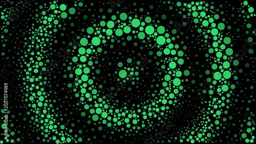 Green bubbles ripple abstract background