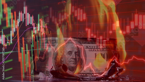 Konstfotografi American currency is volatile amidst a turbulent economic, investment, and political landscape