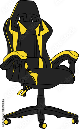 Black and Yellow Gaming Chair