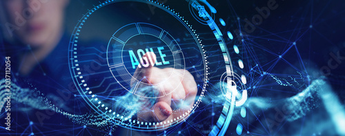Business, Technology, Internet and network concept. Agile Software Development.