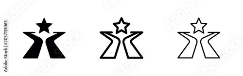 Tableau sur toile Star Achiever Icon: Success, Award, Winner, Achievement, Recognition