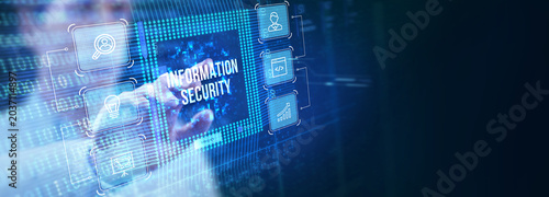 Concept of cyber security, information security and encryption, secure access to personal information, secure Internet access, cybersecurity.