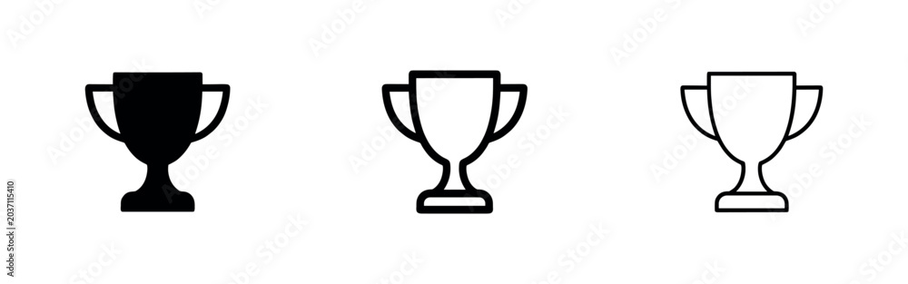 Fototapeta premium Award Trophy and Achievement Icon Set