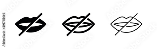 Canvastavla Silence Mute Icon Set