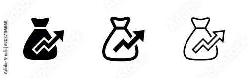 Cuadro en lienzo Energy drink bottle icon set