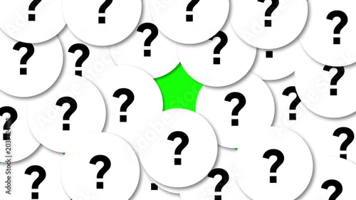 Question Mark Transition Animation on Green Screen | Inquiry Symbol Overlay Motion Background