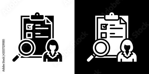 Foto Survey Icon Set Multiple Style Collection