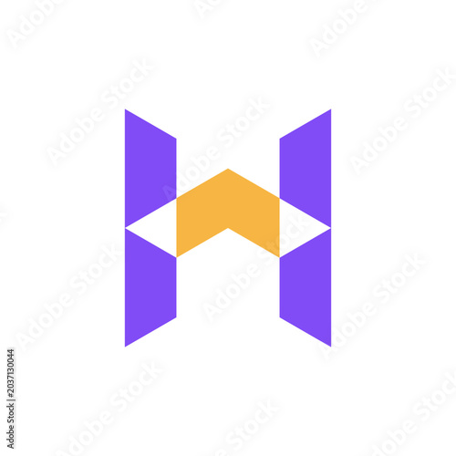 Letter H arrow modern creative logo design