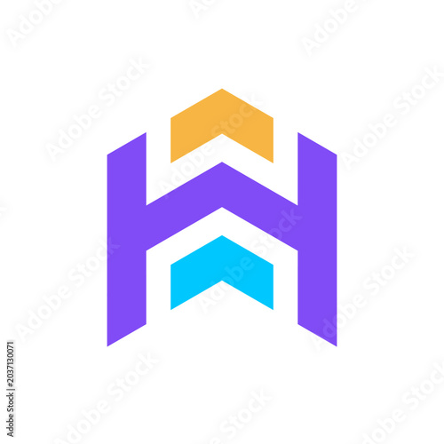 Letter H arrow simple modern logo