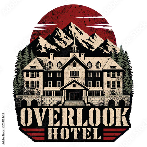 The Shining Overlook Hotel Stencil Graphic
