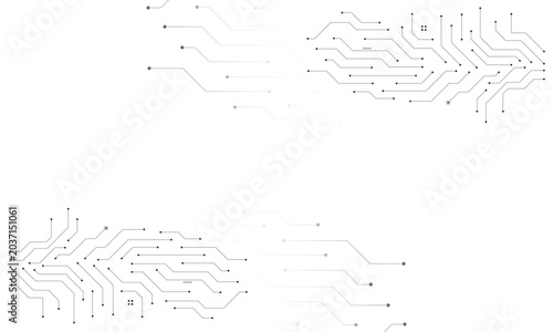 Minimal Futuristic Circuit Board Background with Abstract Technology Line Pattern