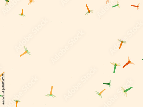 Fotografía Elegant Dragonfly Swarm Nature Pattern Background