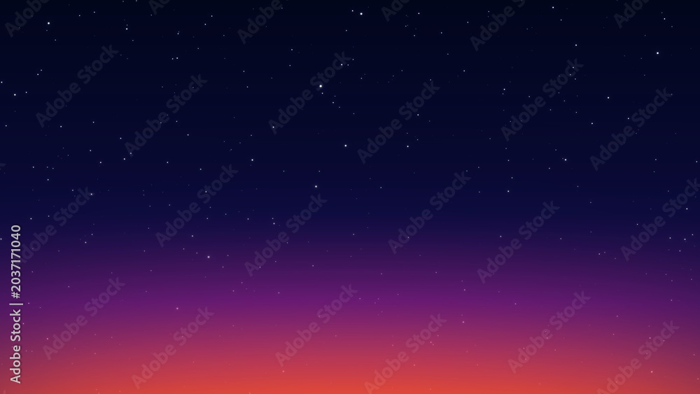 Fototapeta premium starry night glowing and shiny stars sunset sky ,space and galaxy dark science landscape social media background