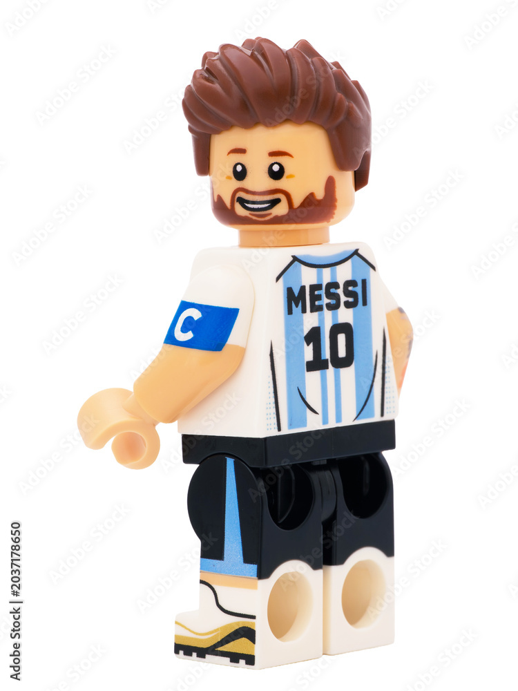 Obraz premium Dortmund - Deutschland 28. Mai 2026 - Lego Minifigure Fussballer Lionel Messi