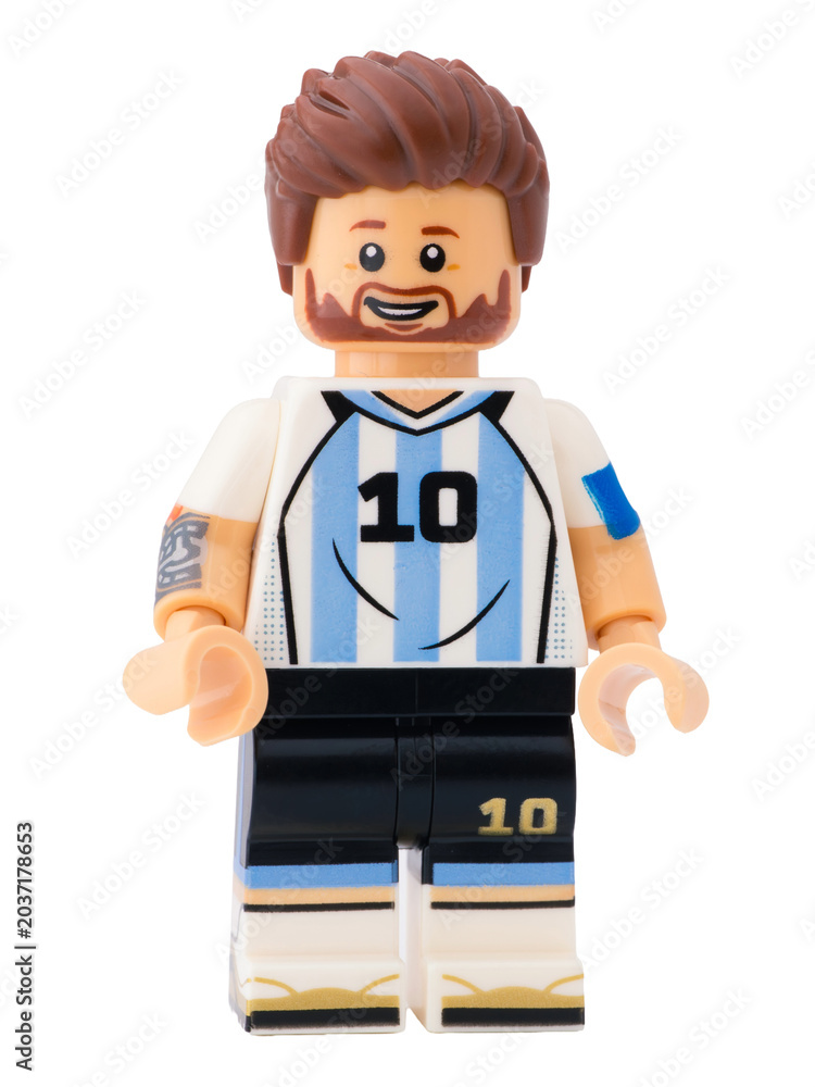 Obraz premium Dortmund - Deutschland 28. Mai 2026 - Lego Minifigure Weltfußballer Lionel Messi