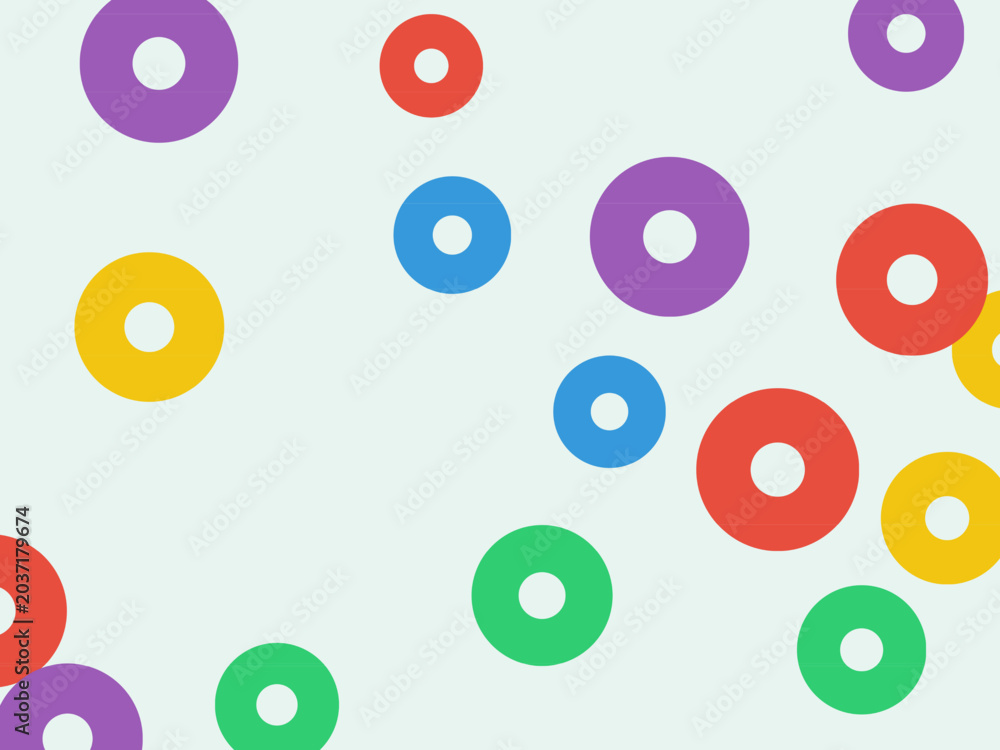 Fototapeta premium Abstract Scattered Rings Contemporary Pattern Background