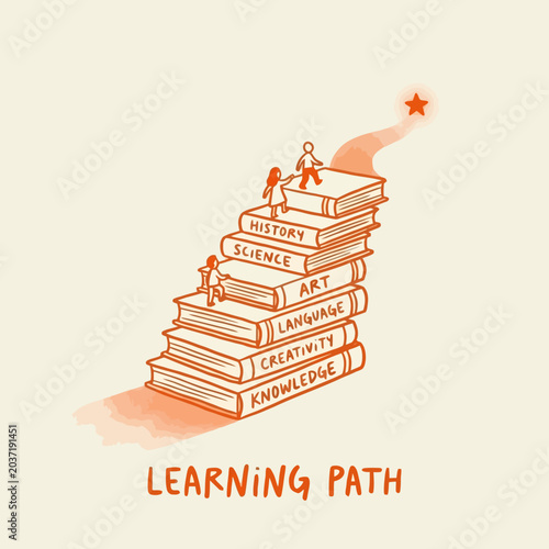 Stack of books for education.