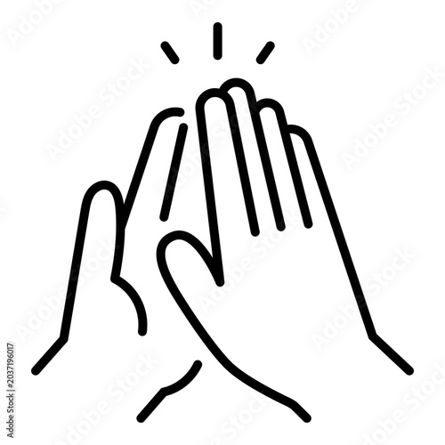 Photos High five vector icon