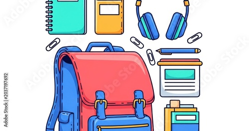 Gear up for a successful school year with these colorful and organized study essentials.