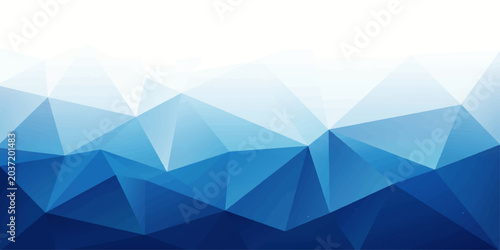 Abstract Blue Polygon Background With Modern Geometric Shapes And Minimal Low Poly Design