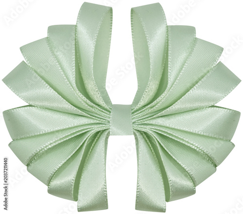Light Green Ribbon Bow PNG Isolated Transparent Background Di Cut Clipart, Ribbon isolated element for graphic design, scrapbooking, stickers, digital planners
