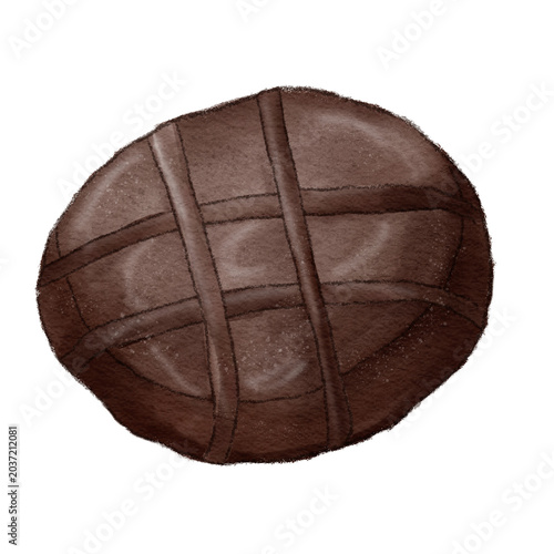 chocolate candies water color illustration Hand drawn , Concept of Sweet Treats, Dessert, Candy, and Artistic Food Representation