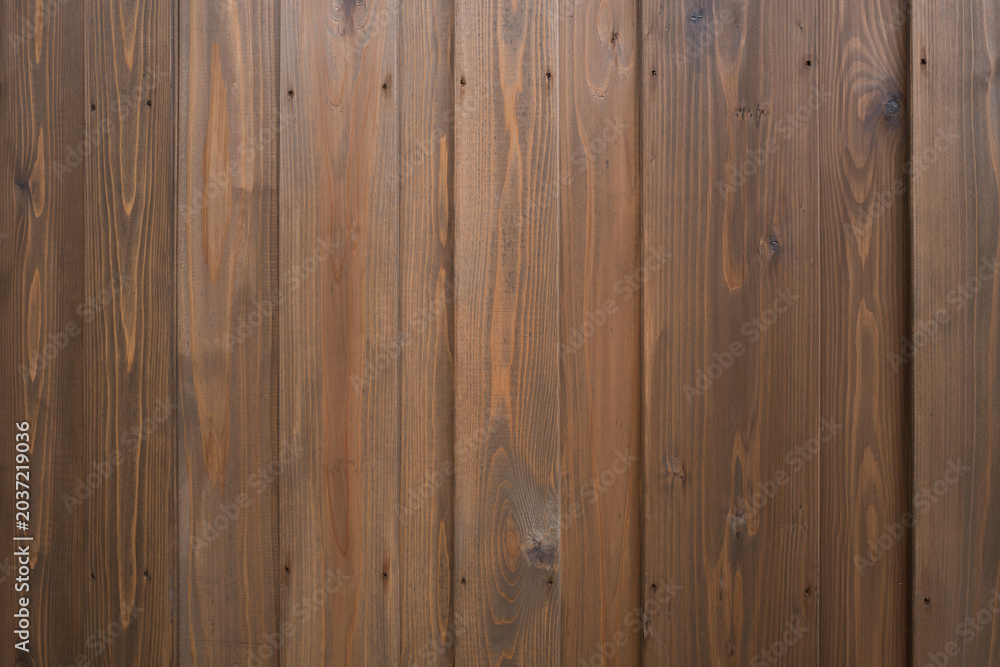 Fototapeta premium Brown pine wood pattern fence background